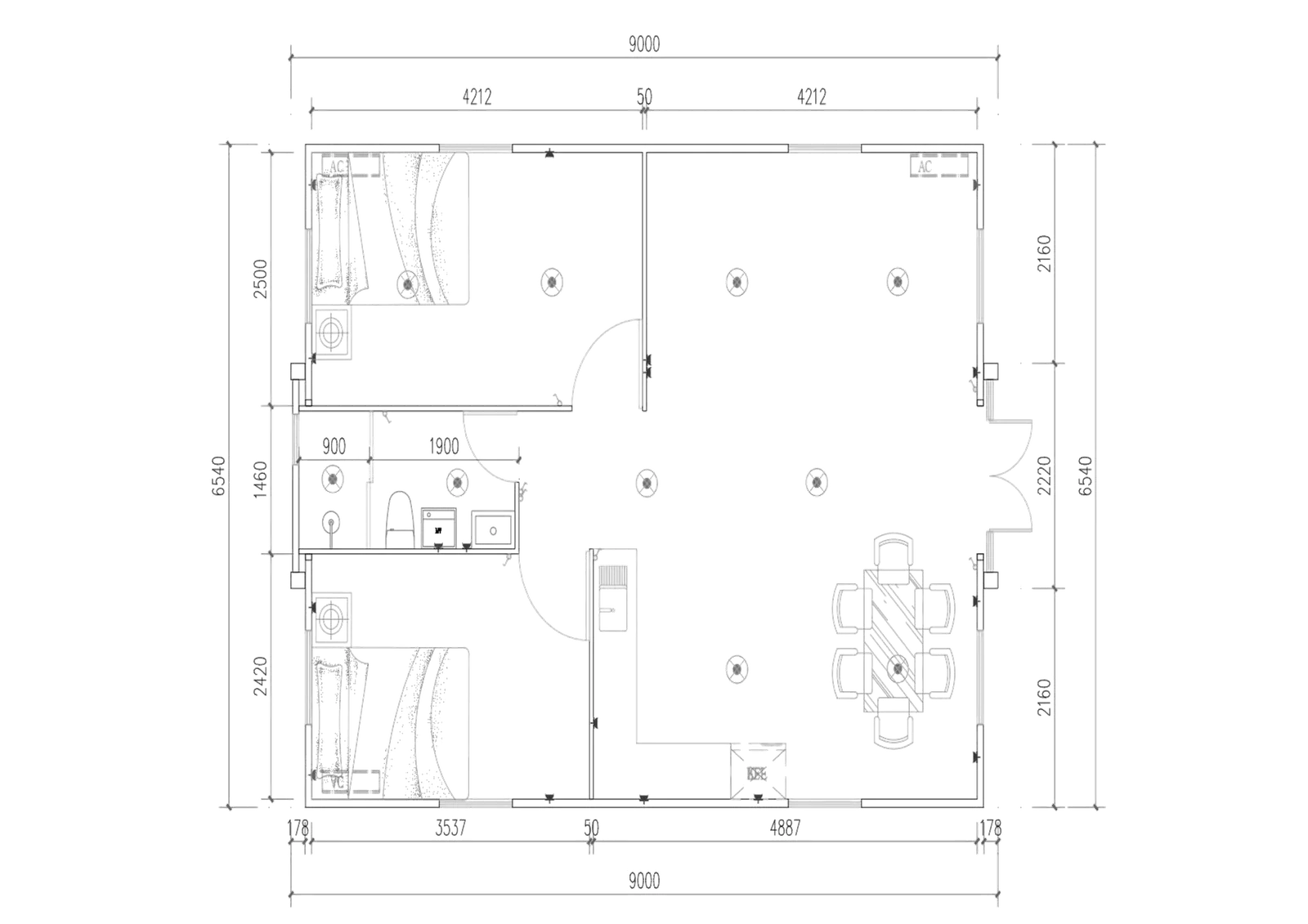 Family David Nature - layout 58 m² option 3