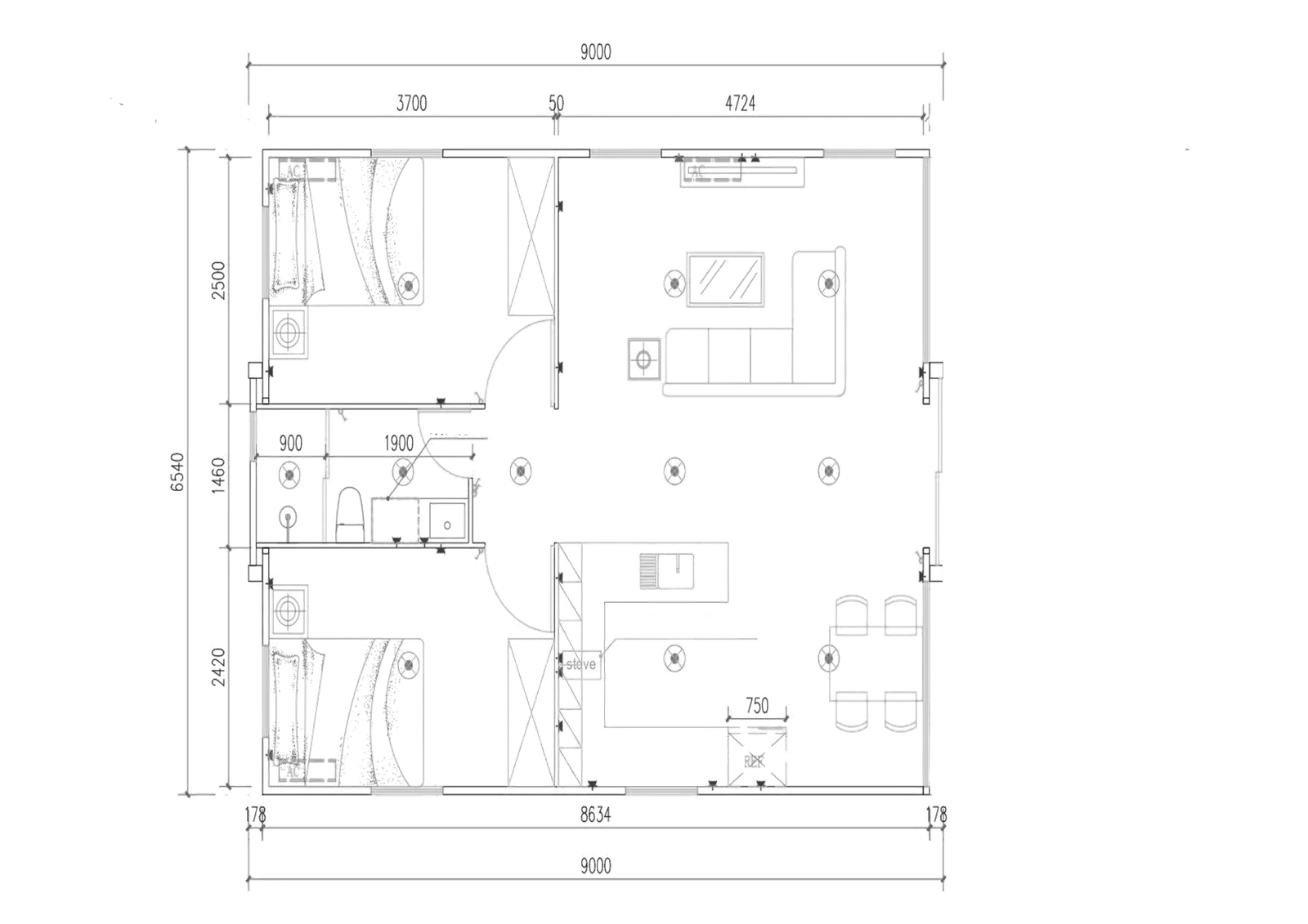 Family David Nature - layout 58 m² option 5